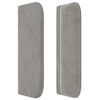 vidaXL T&ecirc;te de lit avec oreilles Gris clair 203x16x78/88 cm Velours