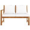 vidaXL Banc de jardin 114,5 cm avec coussin cr&egrave;me Bois solide d'acacia