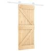 vidaXL Porte coulissante 85 x 210 cm Bois de pin massif (non trait&eacute;)