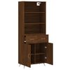 vidaXL Buffet haut Ch&ecirc;ne marron 69,5x34x180 cm Bois d'ing&eacute;nierie