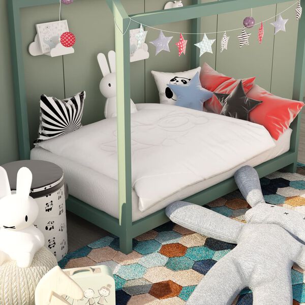 vidaXL Jeu de couette pour enfants 3 pcs Blanc 120x150 cm/40x60 cm