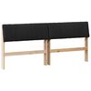vidaXL T&ecirc;te de lit capitonn&eacute;e Noir 180 cm Pin massif