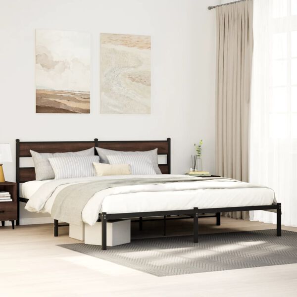 vidaXL Cadre de lit sans matelas avec t&ecirc;te de lit 190x200 cm