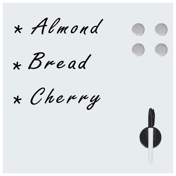 vidaXL Tableau noir magn&eacute;tique mural Verre 60x60 cm