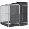 vidaXL Voli&egrave;re avec extension Argent 209 x 203 x 216 cm Acier