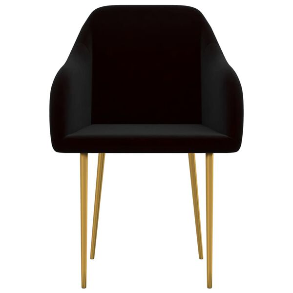 vidaXL Chaises &agrave; manger lot de 6 noir velours