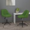 vidaXL Chaises pivotantes &agrave; manger lot de 2 vert clair velours