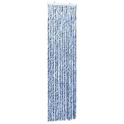 vidaXL Moustiquaire Bleu blanc et argenté 56x185 cm Chenille