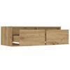 vidaXL Meuble TV avec lumières LED chêne artisanal 75x35,5x25 cm