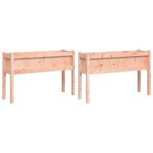 vidaXL Jardini&egrave;res 2 pcs avec pieds bois massif douglas