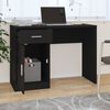 vidaXL Bureau avec tiroir et armoire Noir 100x40x73 cm Bois ing&eacute;nierie
