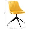 vidaXL Chaises &agrave; manger lot de 4 jaune velours