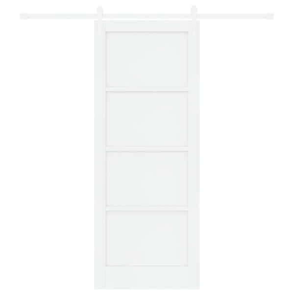 vidaXL Porte coulissante ORKDAL Blanc 83 x 211 cm Pin massif