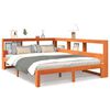 vidaXL Lit biblioth&egrave;que sans matelas cire marron 140x190 cm pin massif