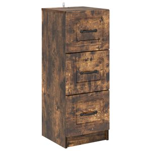 vidaXL Armoire &agrave; tiroirs Ch&ecirc;ne fum&eacute; 33 x 34,5 x 87 cm