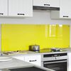 vidaXL Protection de cuisine 2 pcs Jaune 80 x 50 cm verre tremp&eacute;