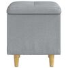 vidaXL Ottoman avec rangement Gris clair 40 x 40 x 45 cm tissu