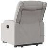 vidaXL Fauteuil inclinable de massage &eacute;lectrique gris nuage tissu