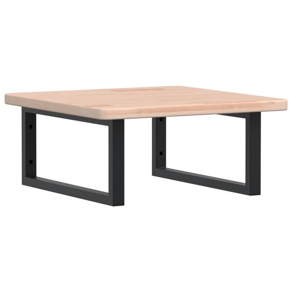 vidaXL &Eacute;tag&egrave;re de vasque murale acier et bois de ch&ecirc;ne massif