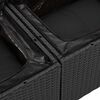 vidaXL Ensemble de Canap&eacute;s avec coussin 11 pcs Noir polyrotin