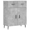 vidaXL Buffet gris b&eacute;ton 69,5x34x90 cm bois d'ing&eacute;nierie