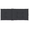 vidaXL Coussins de chaise de jardin &agrave; dossier haut lot de 4 noir tissu