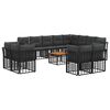 vidaXL Ensemble de canap&eacute;s d'ext&eacute;rieur 13 pc Noir et Gris fonc&eacute;