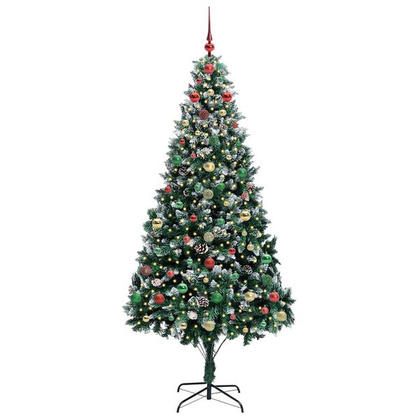 vidaXL Sapin de No&euml;l artificiel Vert 240 cm PVC, Acier et Plastique