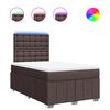 vidaXL Sommier &agrave; lattes de lit avec matelas Marron fonc&eacute; 120x200 cm
