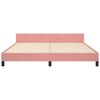 vidaXL Cadre de lit sans matelas rose velours