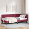 vidaXL Cadre de lit d'angle Bordeaux 90 cm x 190 cm Velours