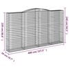 vidaXL Paniers à gabions arqués 4 pcs 400x50x220/240 cm Fer galvanisé