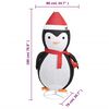 vidaXL D&eacute;coration de No&euml;l pingouin &agrave; LED Tissu de luxe 180 cm