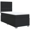 vidaXL Sommier &agrave; lattes de lit avec matelas Noir 90x190 cm Similicuir