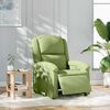 vidaXL Fauteuil inclinable de massage &eacute;lectrique vert clair velours