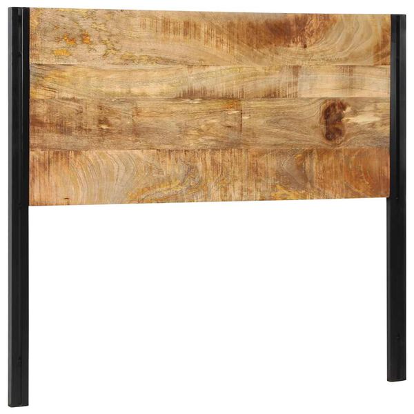 vidaXL T&ecirc;te de lit 120 cm bois massif manguier et fer