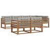 vidaXL Ensemble de canap&eacute;s d'ext&eacute;rieur 8 pc Naturel et gris clair