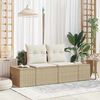 vidaXL Canap&eacute; de jardin Beige 123 x 62 x 69 cm polyrotin
