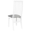 vidaXL Chaises à manger coussins 2 pcs blanc bois massif caoutchouc