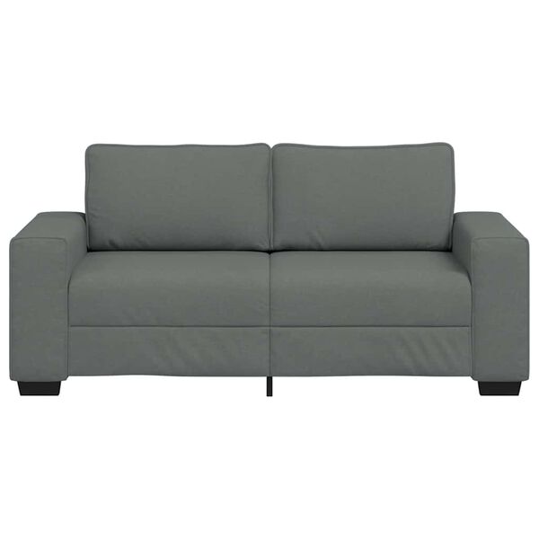 vidaXL Canapé à 2 places gris foncé 140 cm tissu