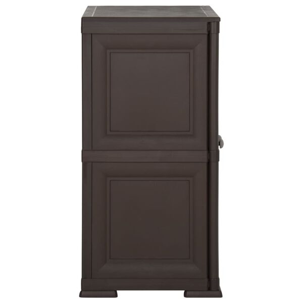 vidaXL Armoire en plastique 79x43x85,5 cm Design de bois Marron