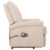 vidaXL Fauteuil de massage Cr&egrave;me Tissu