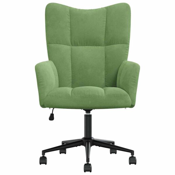 vidaXL Chaise de relaxation Vert clair Velours
