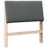 vidaXL T&ecirc;te de lit capitonn&eacute;e Gris fonc&eacute; 100 cm Pin massif