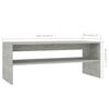 vidaXL Table basse Gris b&eacute;ton 100x40x40 cm Bois d&rsquo;ing&eacute;nierie