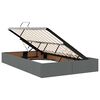 vidaXL Lit avec rangement et matelas Gris fonc&eacute; 120 x 190 cm tissu