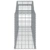vidaXL Paniers &agrave; gabions arqu&eacute;s 8 pcs 300x50x80/100 cm fer galvanis&eacute;