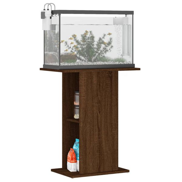 vidaXL Support pour aquarium ch&ecirc;ne marron 60,5x36x72,5 cm