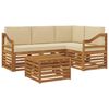vidaXL Ensemble de canap&eacute;s d'ext&eacute;rieur 5 pc Naturel et Beige Polyester