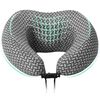 vidaXL Oreiller de Voyage pour le Cou Gris 30 x 28 x 14 cm Polyester